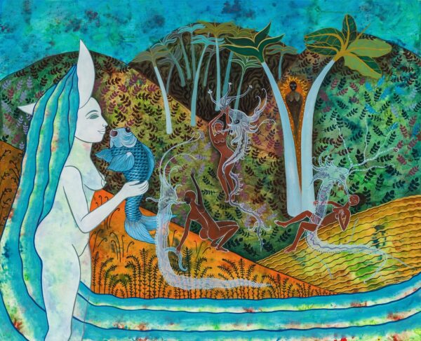 Frauen tanzen mit Geistern