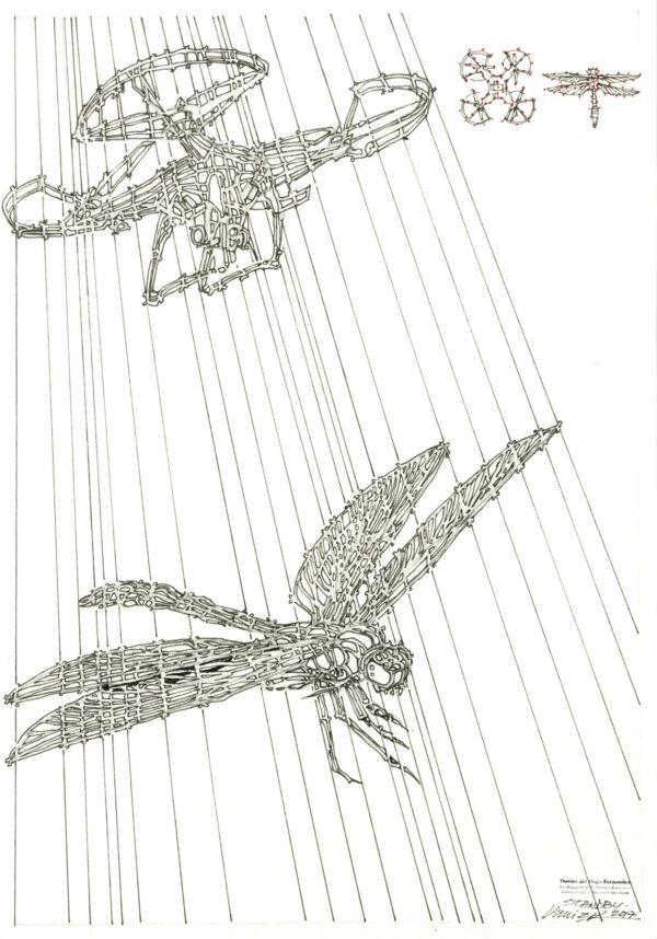 Skizze für Installationsobjekt der Ausstellung STANDBY