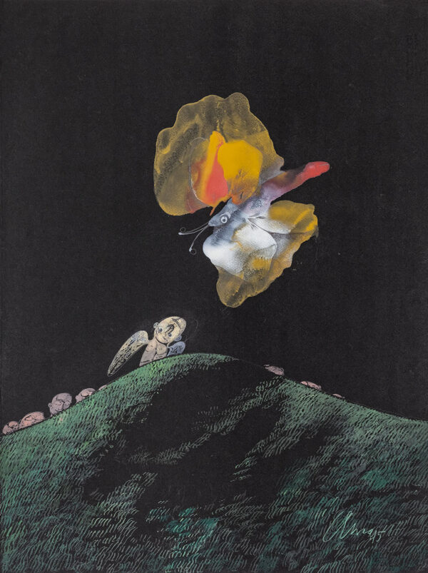 Angel Jealous of a Butterfly’s Flight