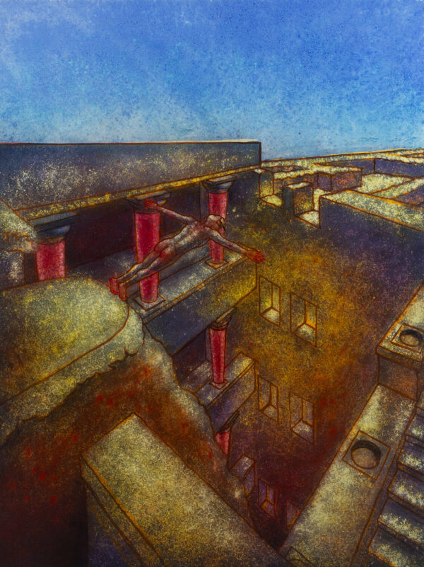 Von einem Dach fallen